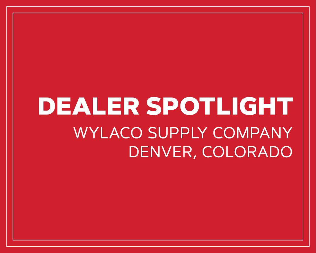 Red box with the words Dealer Spotlight, Wylaco, Denver, Colorado