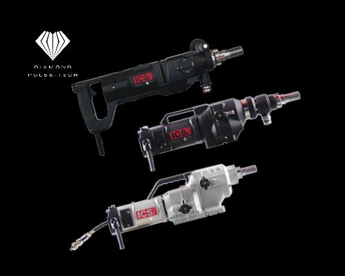 Image of core drills on black background